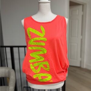Zumba Fitness Pink Red Relaxed Tank Top